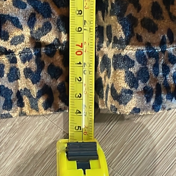 Soft Surroundings Brown Longline Cheetah Print Velvet Silk Button Down Top - Picture 14 of 14